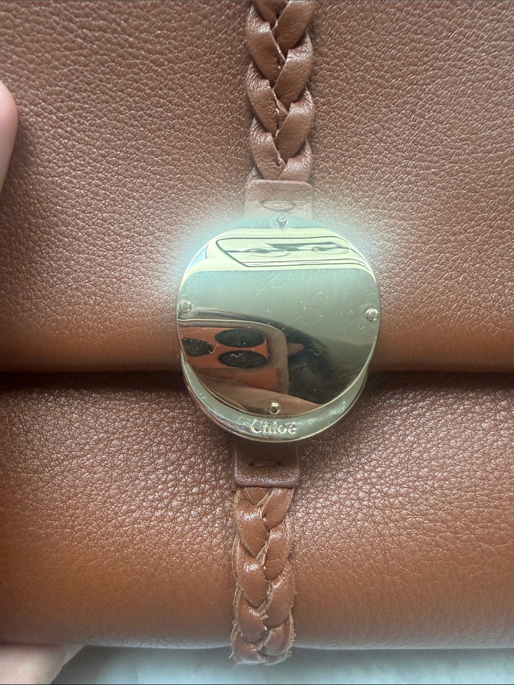 Chloé Penelope Medium Caramel Brown Leather Shoulder Crossbody Bag - Picture 4 of 7